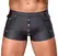 NEK Men's Matte Black Fitted Pants with D-Ring Accents Size L