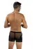 ENVY Sheer Contrast Boxer Briefs Black OS - Breathable Mesh Design