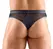 Svenjoyment Men's Thong M Black Matte Finish, Net Panels, Snap Access