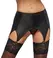ZADO Lamb Nappa Leather Suspender Belt S - Retro Design, 4 Metal Straps
