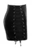 ZADO Leather Skirt L - Slim-Fit Lambskin, Adjustable Lacing, Black