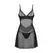 Obsessive Stelisa Chemise & Thong Set Black L/XL - Adjustable Design
