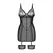 Obsessive Nuites Chemise Black 2XL/3XL - Elegant Sheer Night Dress