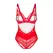 Obsessive Aliosa Teddy Red L/XL - Elegant Lace Bodysuit with Cutouts