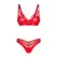 Obsessive Aliosa 2-Piece Lingerie Set Red 2XL/3XL Adjustable Lace