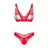 Obsessive Aliosa 2-Piece Lingerie Set Red 2XL/3XL Adjustable Lace