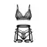 Obsessive Blomentis 3-Piece Set Black M/L - Adjustable Modern Design
