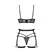 Obsessive Blomentis 3-Piece Lingerie Set Black XS/S Adjustable Fit