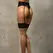 Obsessive Nutris Stockings Black Patterned XS/S Elegant Finish