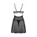 Obsessive Nutris Babydoll & Thong Black XS/S - Lace Elegance Set