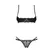 Obsessive Nutris Black 2-Piece Open Design Lingerie Set XS/S