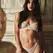 Obsessive Alissium White Bra & Thong Set XL/2XL Lace Geometric Design