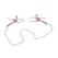 Sportsheets S&M Peaches n' CreaMe Pearl Nipple Clamps Rose Gold Adjustable