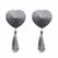 Lovetoy Glitter Heart Nipple Covers with Fringes - Reusable, 2pcs