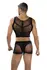 ENVY Fishnet Armor 2 Piece Set Black OS - Breathable Mesh Athletic Look