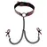 Sportsheets Saffron Adjustable Collar with Chain and Clamps, Red/Black