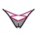 Obsessive Novenes Black Crotchless Thong XL/2XL - Elegant Striped Detail