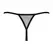 Obsessive Novenes Black Crotchless Thong XL/2XL - Elegant Striped Detail