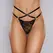 Fantasy Lingerie Cherished Lace & Mesh Thong OS Adjustable Black