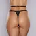 Fantasy Lingerie Cherished Lace & Mesh Thong OS Adjustable Black