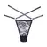 Fantasy Lingerie Cherished Lace & Mesh Thong OS Adjustable Black