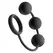 XR Brands Master Series Silicone Ring with 3 Weighted Balls Black