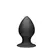 XR Brands Tom of Finland Silicone Plug with Suction Base Black Medium