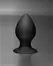 XR Brands Tom of Finland Silicone Plug with Suction Base Black Medium