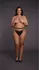 OSX Pantyhose XL-4XL Black with Wide Fishnet Pattern
