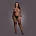 OSX Bodystocking Off-Shoulder Fishnet Longsleeve Black Plus Size