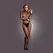 Shots Fishnet Bodystocking Open Back Turtleneck Black One Size