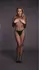 Shots Fishnet Bodystocking Open Back Turtleneck Black One Size