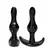 Ouch! No.80 Silicone Anal Plug Set 4 Sizes Ergonomic Base Black