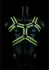 Ouch! Body Armor Harness Glow-in-the-Dark Adjustable S/M Green