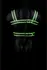 Ouch! Body Armor Harness Glow-in-the-Dark Adjustable S/M Green