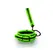 Ouch! Adjustable Glow-in-the-Dark Collar with Leash - Neon Green Finish