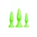 Ouch! Glow in the Dark Plug Set - Fluorescent Green, 3 Sizes