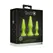 Ouch! Glow in the Dark Plug Set - Fluorescent Green, 3 Sizes