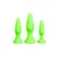 Ouch! Glow in the Dark Plug Set - Fluorescent Green, 3 Sizes