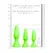 Ouch! Glow in the Dark Plug Set - Fluorescent Green, 3 Sizes