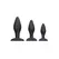 Ouch! Apex Silicone Plug Set - Tapered Design, Black, 3 Sizes
