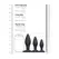 Ouch! Apex Silicone Plug Set - Tapered Design, Black, 3 Sizes