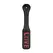Ouch! Paddle LOVE Reversible Embossed Leather Impact Tool Black