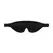 Ouch! Leather Eye Mask with Red Lettering - Adjustable, Black/Red