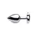 Black Heart Aluminum Intimate Plug Small - Lightweight, Nickel-Free, Black