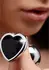 Black Heart Aluminum Intimate Plug Small - Lightweight, Nickel-Free, Black