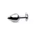 Black Heart Medium Anal Plug Aluminum Alloy Weighted Design