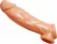 XR Brands Master Series Vein-Textured Sleeve & Support Ring, Clear