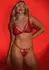 Daring Intimates Blushing Romance Bra & Panty Set Red Lace Adjustable