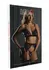 Daring Intimates 3PC Peek-a-Boo Bow Set Purple Lace Velvet Band S/M